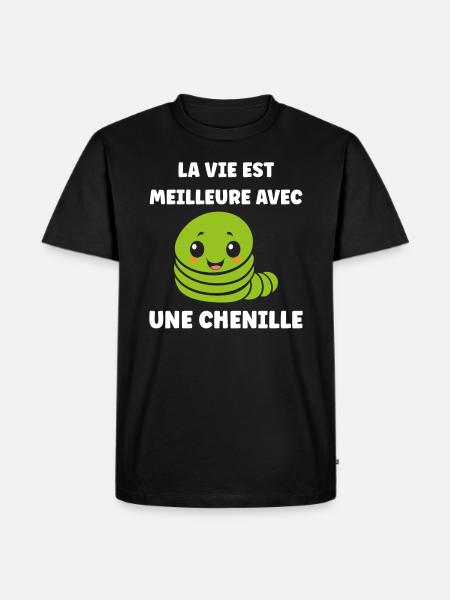 Chenilles insecte Amour petite chenille - T-shirt Premium bio Homme - noir