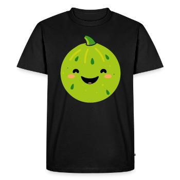 Fruit Humour petit Melon - T-shirt Premium bio Homme - noir - Devant - Nico (187cm)