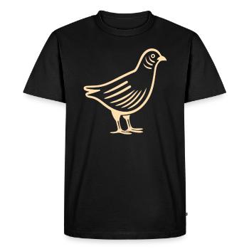 quail small quail bird - Men's Premium Organic T-Shirt - black - Front - Nico (187cm)