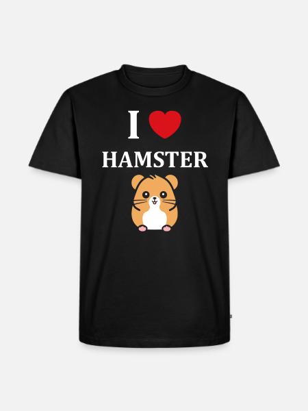 Mignon Humour petit hamster - T-shirt Premium bio Homme - noir