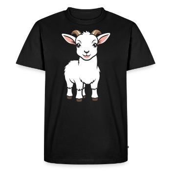 Little Goat Humor Quote - Men's Premium Organic T-Shirt - black - Front - Nico (187cm)