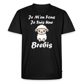 Bébé mouton petit brebis - T-shirt Premium bio Homme - noir - Devant - Nico (187cm)