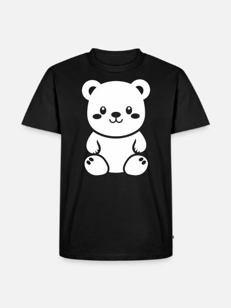 Kleiner Teddybär Teddybär - Männer Premium Bio T-Shirt - Schwarz