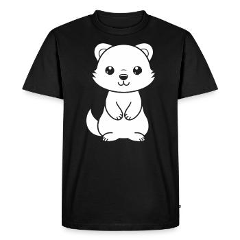 Humour petite fouine - T-shirt Premium bio Homme - noir - Devant - Nico (187cm)