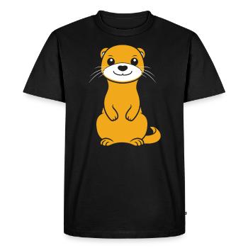 Humour petite fouine - T-shirt Premium bio Homme - noir - Devant - Nico (187cm)