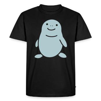 Drôle bébé minimaliste simple petit lamantin - T-shirt Premium bio Homme - noir - Devant - Nico (187cm)