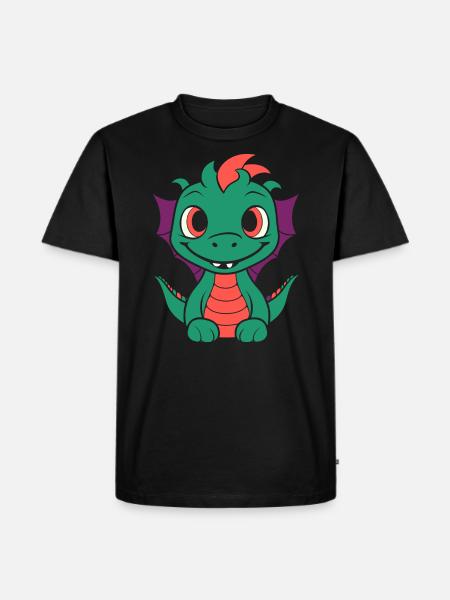 Bébé dragon - T-shirt Premium bio Homme - noir