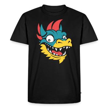 Bébé dragon - T-shirt Premium bio Homme - noir - Devant - Nico (187cm)