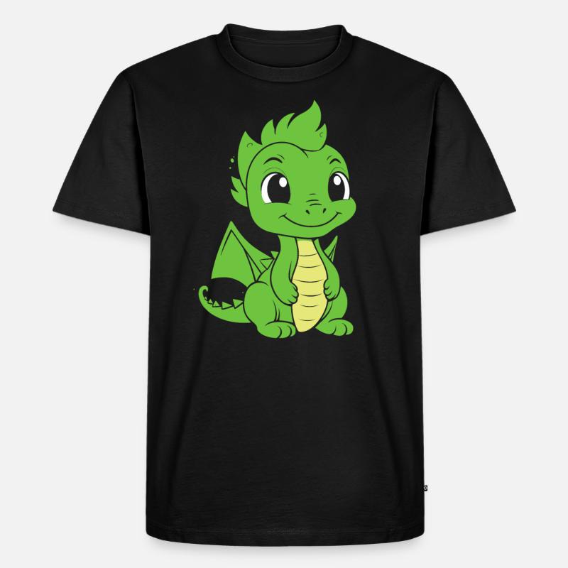 Baby-Drache - Männer Premium Bio T-Shirt - Schwarz