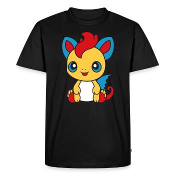 Bébé dragon - T-shirt Premium bio Homme - noir - Devant - Nico (187cm)