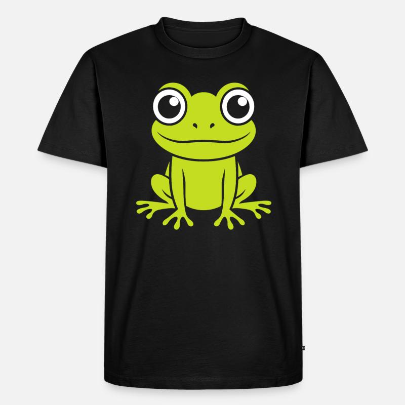 Kleiner Frosch - Männer Premium Bio T-Shirt - Schwarz