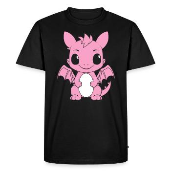 Bébé dragon - T-shirt Premium bio Homme - noir - Devant - Nico (187cm)