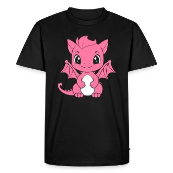 Bébé dragon - T-shirt Premium bio Homme - noir - Devant - Nico (187cm)