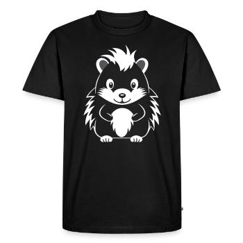 Mouffette - T-shirt Premium bio Homme - noir - Devant - Nico (187cm)