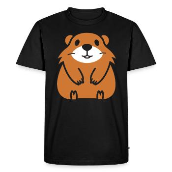 Simple Groundhog - Men's Premium Organic T-Shirt - black - Front - Nico (187cm)