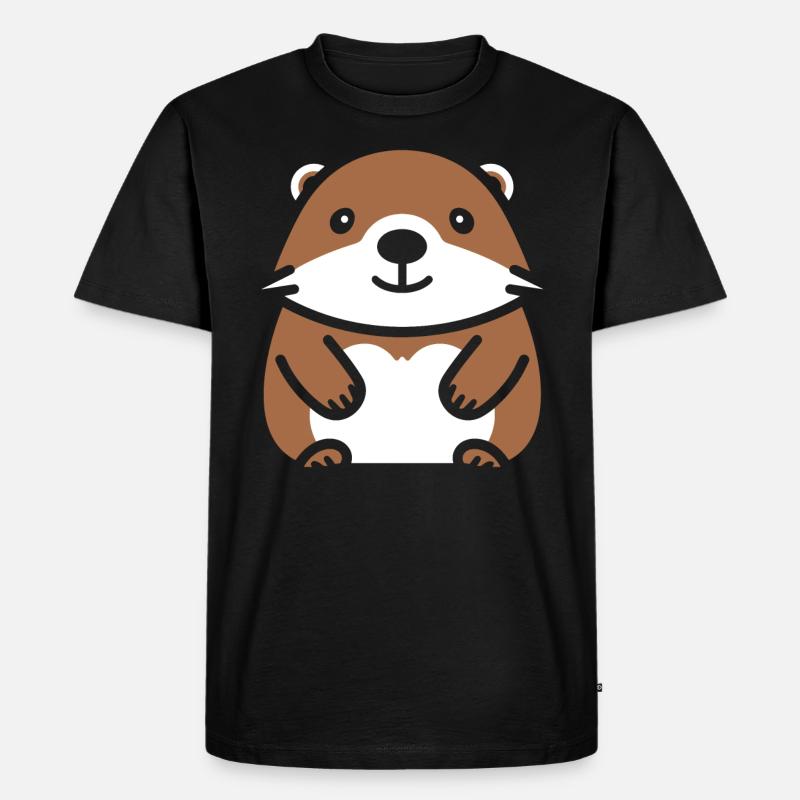 Einfaches Murmeltier - Männer Premium Bio T-Shirt - Schwarz