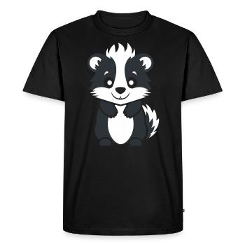 Mouffette - T-shirt Premium bio Homme - noir - Devant - Nico (187cm)