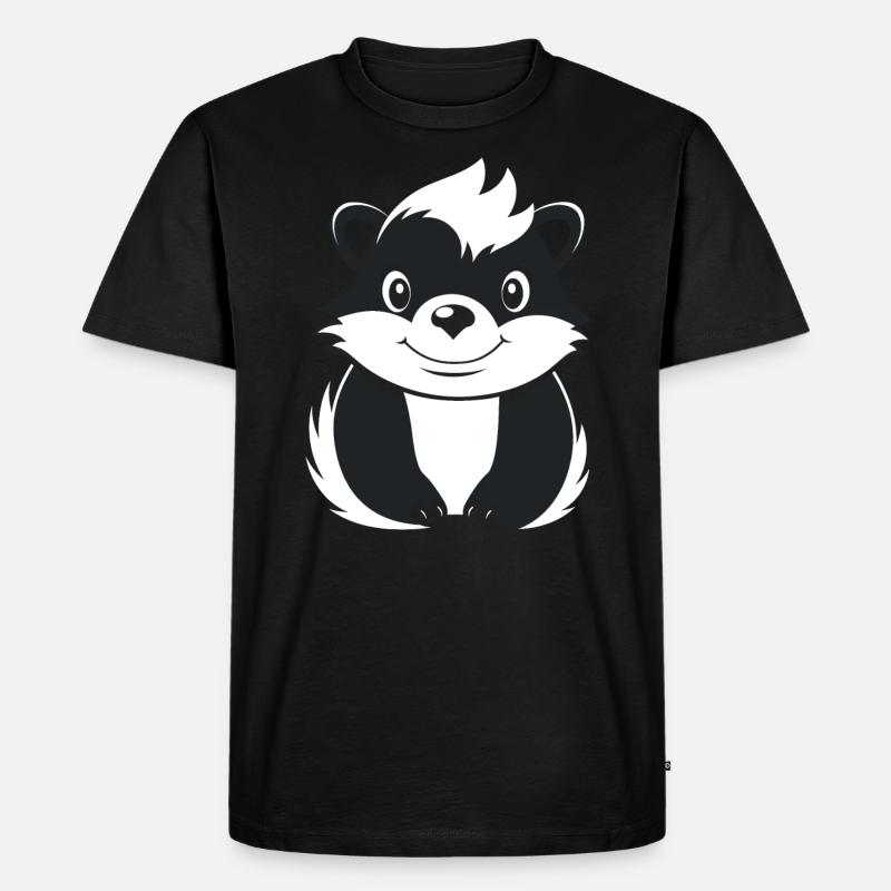 Stinktier - Männer Premium Bio T-Shirt - Schwarz