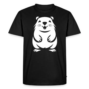 Simple Groundhog - Men's Premium Organic T-Shirt - black - Front - Nico (187cm)
