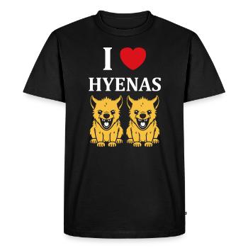 hyène - T-shirt Premium bio Homme - noir - Devant - Nico (187cm)