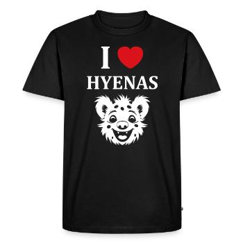 hyène - T-shirt Premium bio Homme - noir - Devant - Nico (187cm)