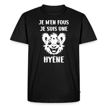 hyène - T-shirt Premium bio Homme - noir - Devant - Nico (187cm)