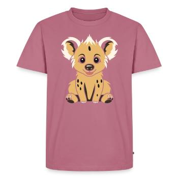 Hyäne - Männer Premium Bio T-Shirt - Mauve - Vorne - Nico (187cm)