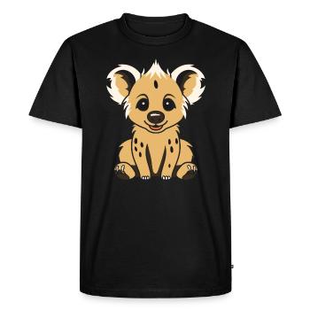 hyène - T-shirt Premium bio Homme - noir - Devant - Nico (187cm)
