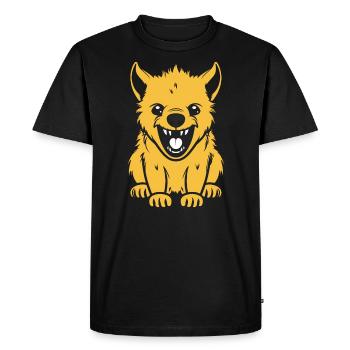 hyène - T-shirt Premium bio Homme - noir - Devant - Nico (187cm)