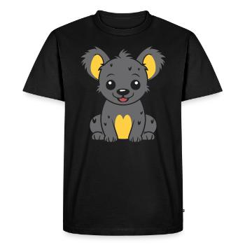 hyène - T-shirt Premium bio Homme - noir - Devant - Nico (187cm)