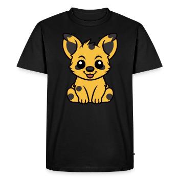 hyène - T-shirt Premium bio Homme - noir - Devant - Nico (187cm)