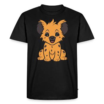 hyène - T-shirt Premium bio Homme - noir - Devant - Nico (187cm)