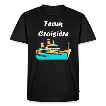 Team Croisière - T-shirt Premium bio Homme - noir - Devant - Nico (187cm)