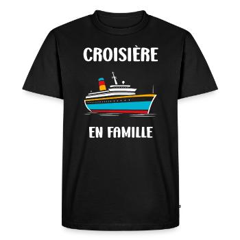 Croisière en famille - T-shirt Premium bio Homme - noir - Devant - Nico (187cm)