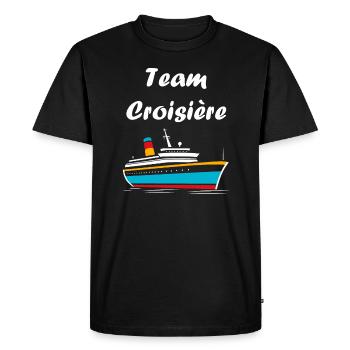Team Croisière - T-shirt Premium bio Homme - noir - Devant - Nico (187cm)
