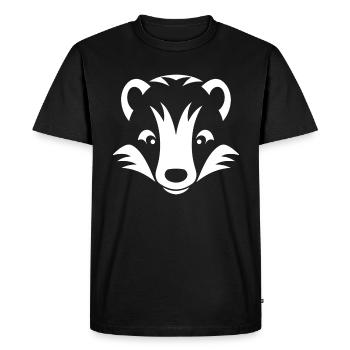 Bébé blaireau - T-shirt Premium bio Homme - noir - Devant - Nico (187cm)