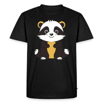 Bébé blaireau - T-shirt Premium bio Homme - noir - Devant - Nico (187cm)