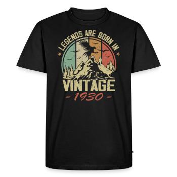 Les Légendes Sont Nées En 1930 - 94e Anniversaire - T-shirt Premium bio Homme - noir - Devant - Nico (187cm)