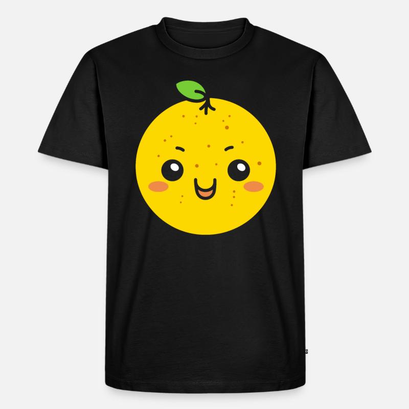 Zitrone - Männer Premium Bio T-Shirt - Schwarz