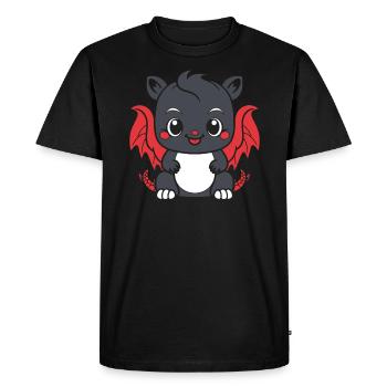 Bébé dragon - T-shirt Premium bio Homme - noir - Devant - Nico (187cm)