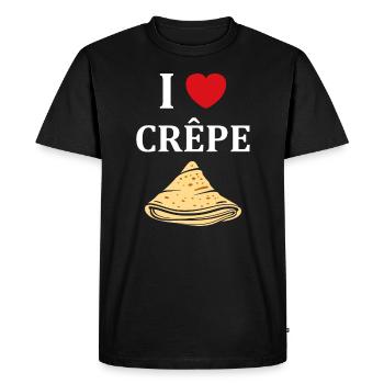 Crêpes Bretagne humour crêpe - T-shirt Premium bio Homme - noir - Devant - Nico (187cm)