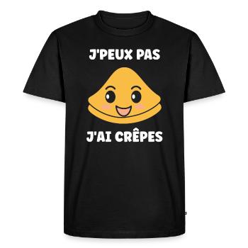 Crêpes Bretagne humour crêpe - T-shirt Premium bio Homme - noir - Devant - Nico (187cm)