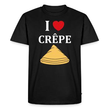 Crêpes Bretagne humour crêpe - T-shirt Premium bio Homme - noir - Devant - Nico (187cm)