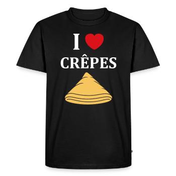 Crêpes Bretagne humour crêpe - T-shirt Premium bio Homme - noir - Devant - Nico (187cm)