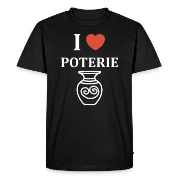 Humour pots de Poterie - T-shirt Premium bio Homme - noir - Devant - Nico (187cm)