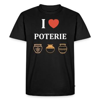 Humour pots de Poterie - T-shirt Premium bio Homme - noir - Devant - Nico (187cm)