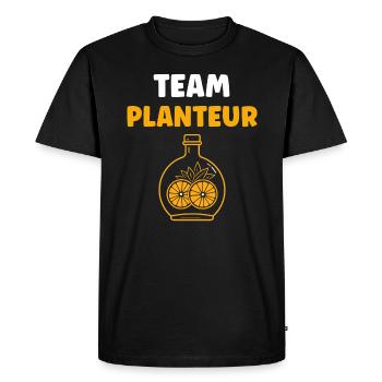 Humour punch planteur - T-shirt Premium bio Homme - noir - Devant - Nico (187cm)