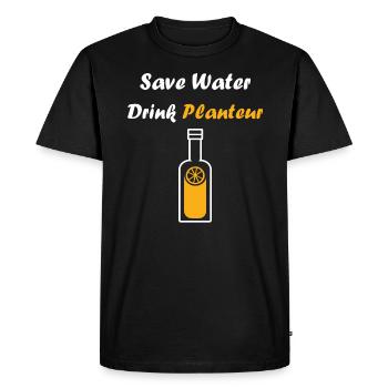 Humour punch planteur - T-shirt Premium bio Homme - noir - Devant - Nico (187cm)