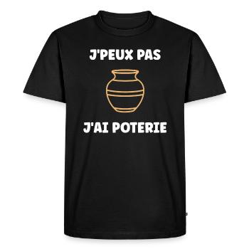 Poterie - T-shirt Premium bio Homme - noir - Devant - Nico (187cm)