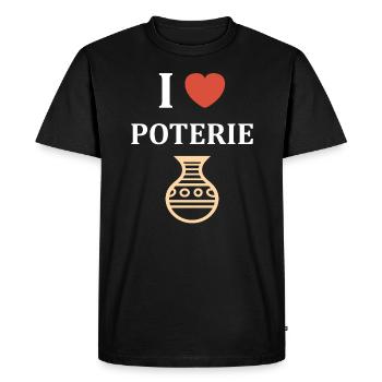 Poterie - T-shirt Premium bio Homme - noir - Devant - Nico (187cm)